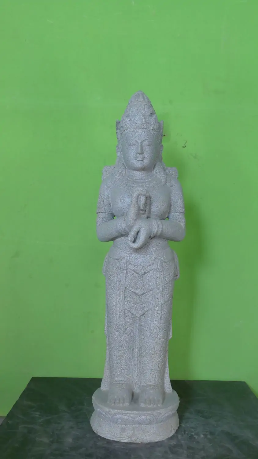  Product image 7 of the product “Standing Dewi Sri, “Turning of the Wheel”, 100cm Height, Riverstone, Stone Dewi Sri ”